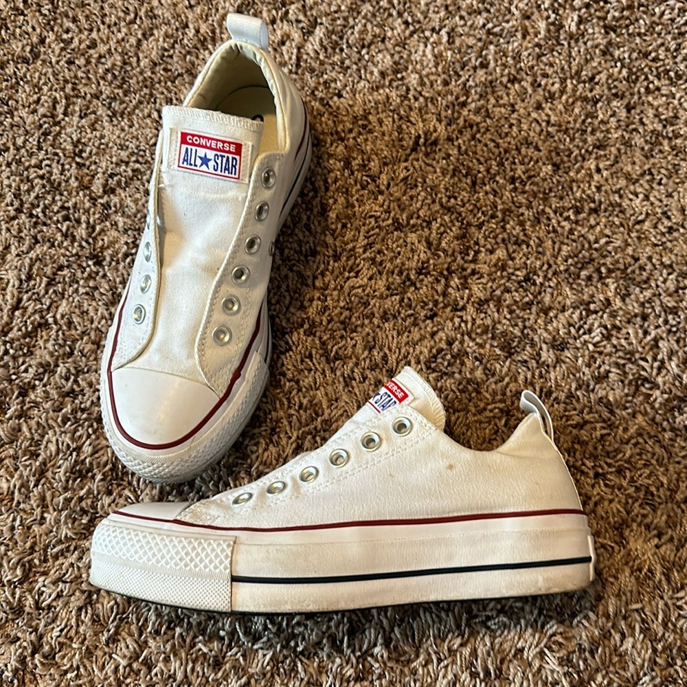 White Platform Converse - image 1